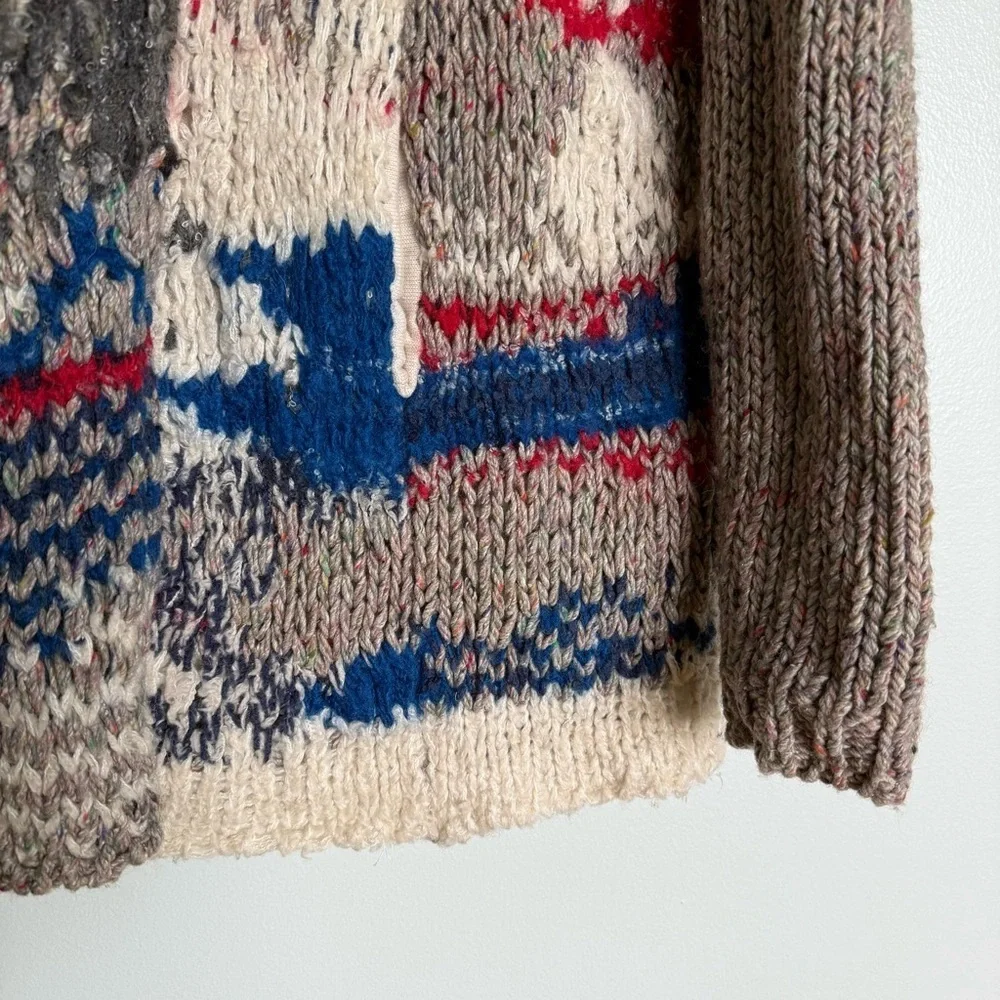 Free People Fireworks Alpaca Wool Blend Chunky Knit Cardigan Sweater